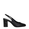 Black Leather High Heel Pumps Max Mara