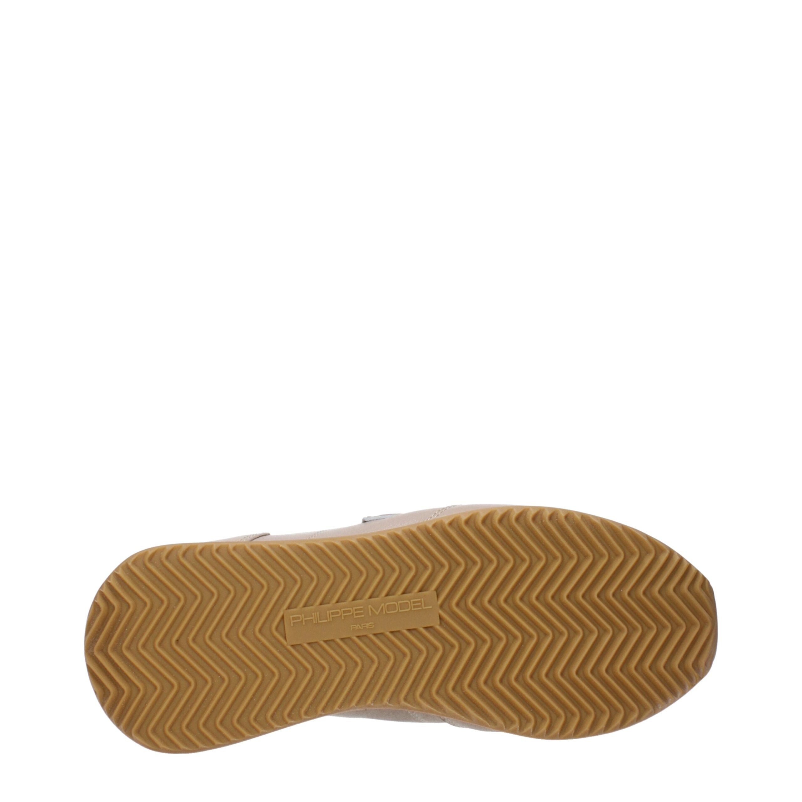 Beige Leather Low Tops Philippe Model