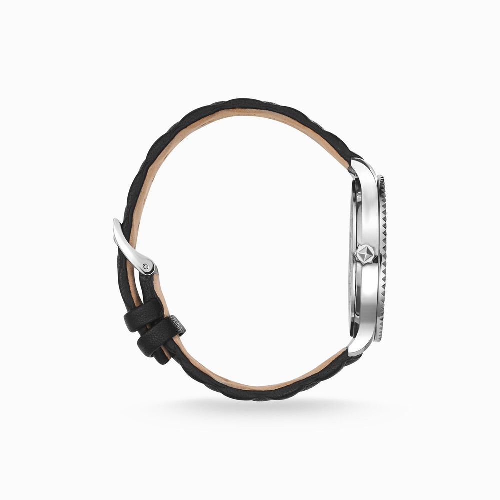 Black Leather Watch Thomas Sabo