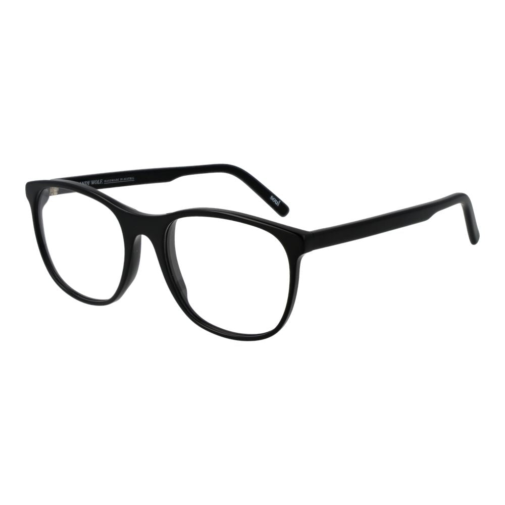 Black Unisex Glasses Frame Andy Wolf