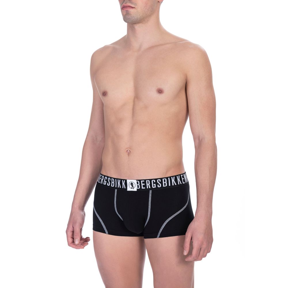 Black Cotton Men's Trunk Pack Bikkembergs
