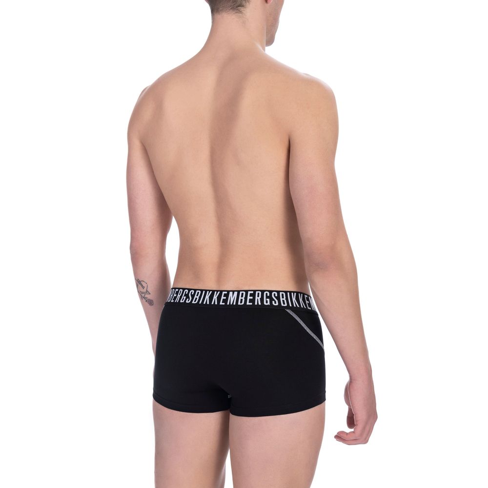 Black Cotton Men's Trunk Pack Bikkembergs
