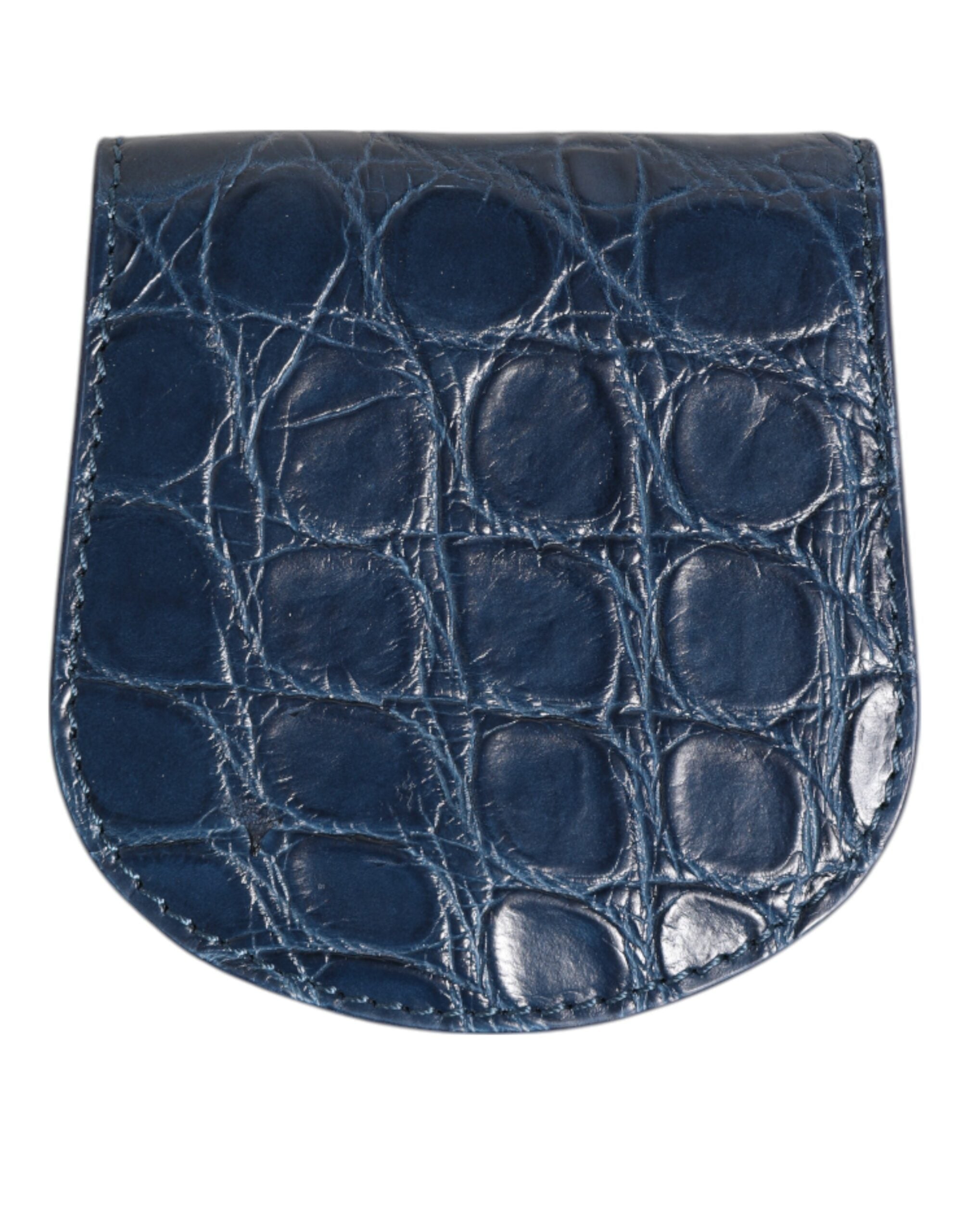 Blue Exotic Skin Coin Condom Case Holder Pocket Wallet Dolce & Gabbana