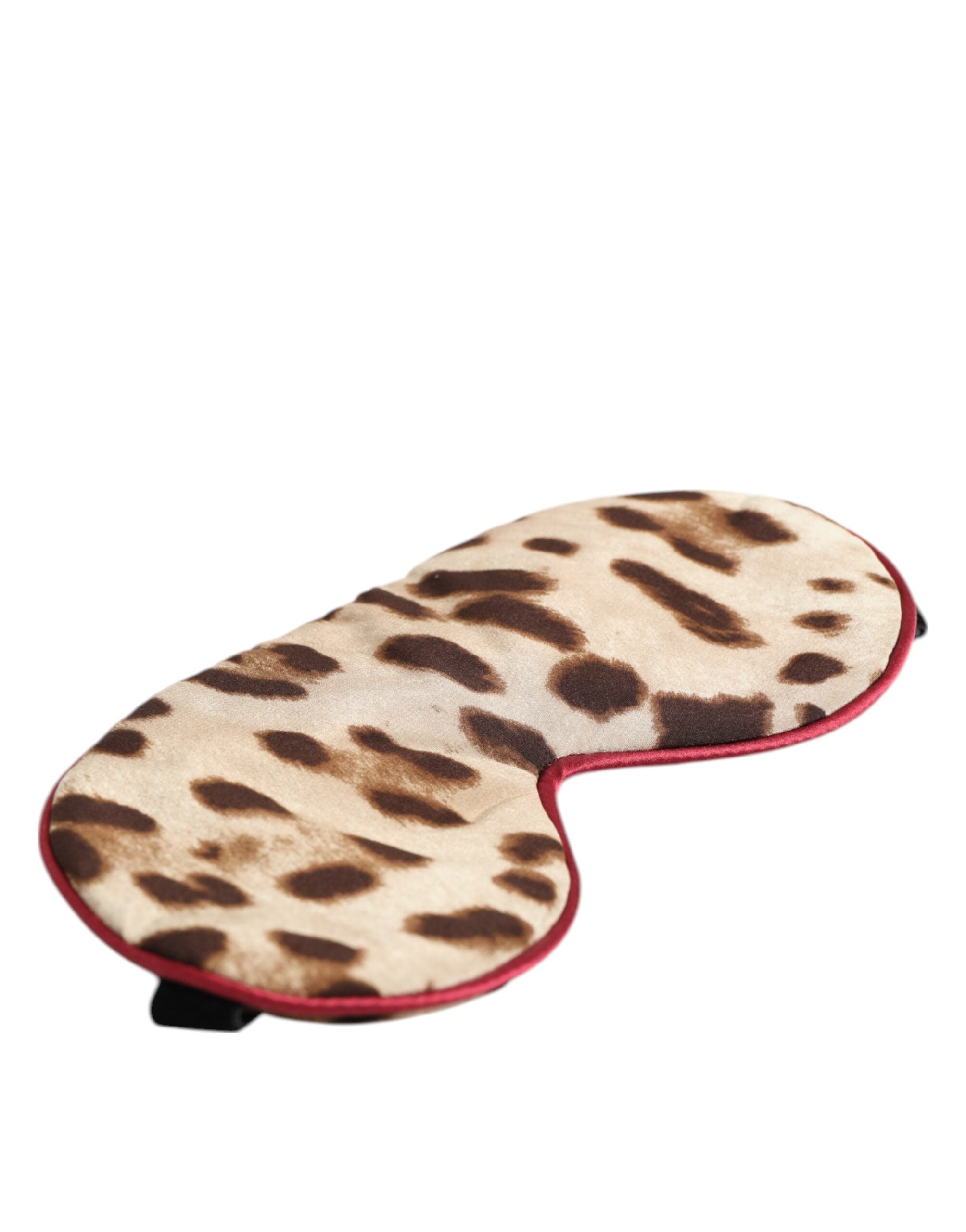 Brown Leopard Print Silk Women Accessory Sleep Eye Mask Dolce & Gabbana