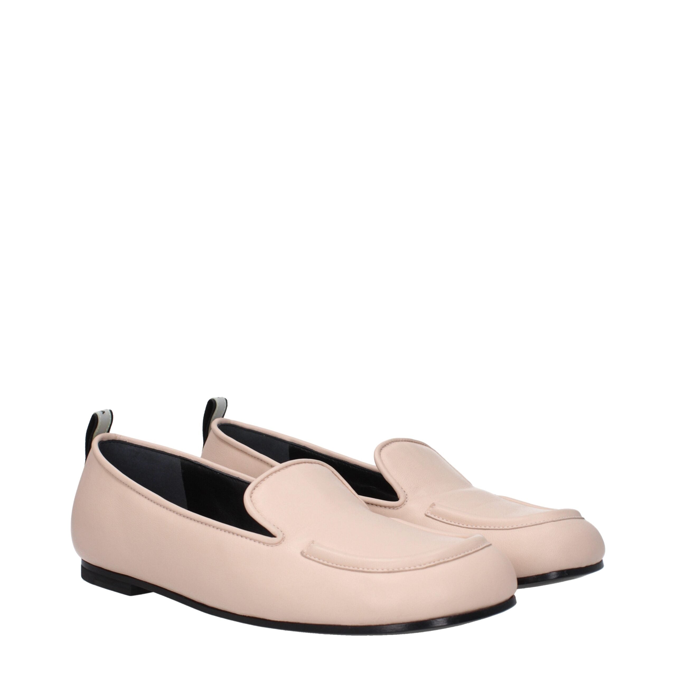Pink Leather Slip-On Loafers Premiata