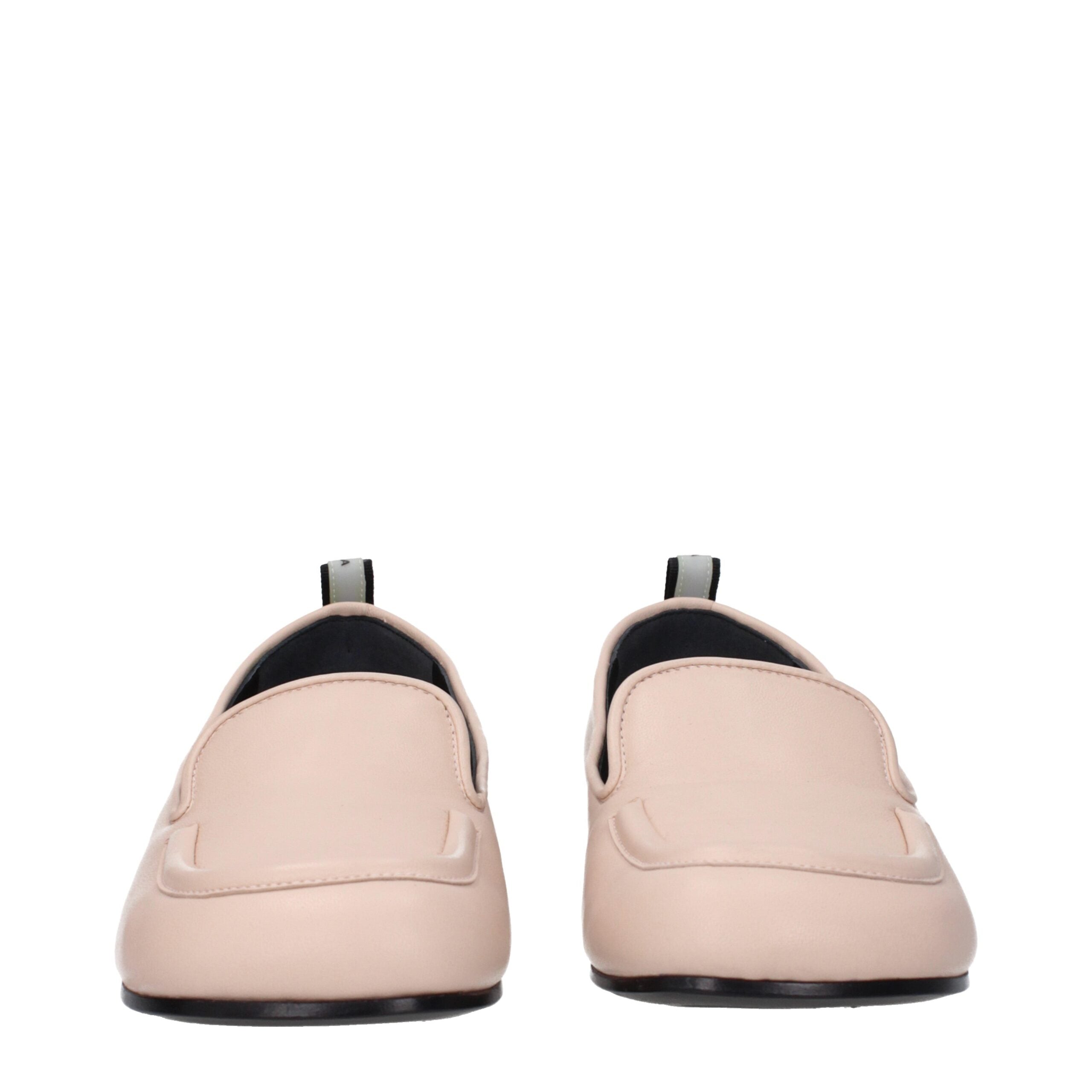 Pink Leather Slip-On Loafers Premiata