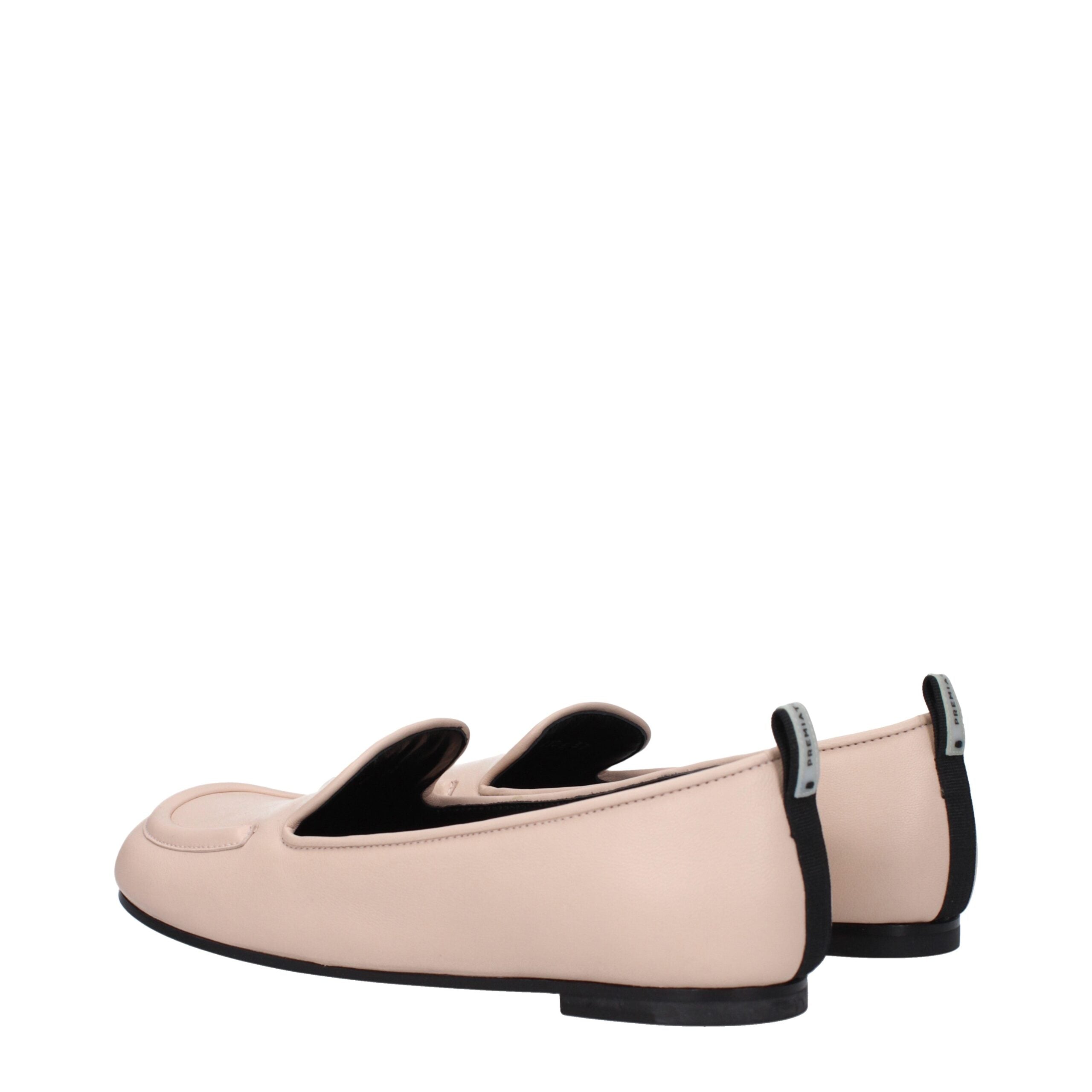 Pink Leather Slip-On Loafers Premiata
