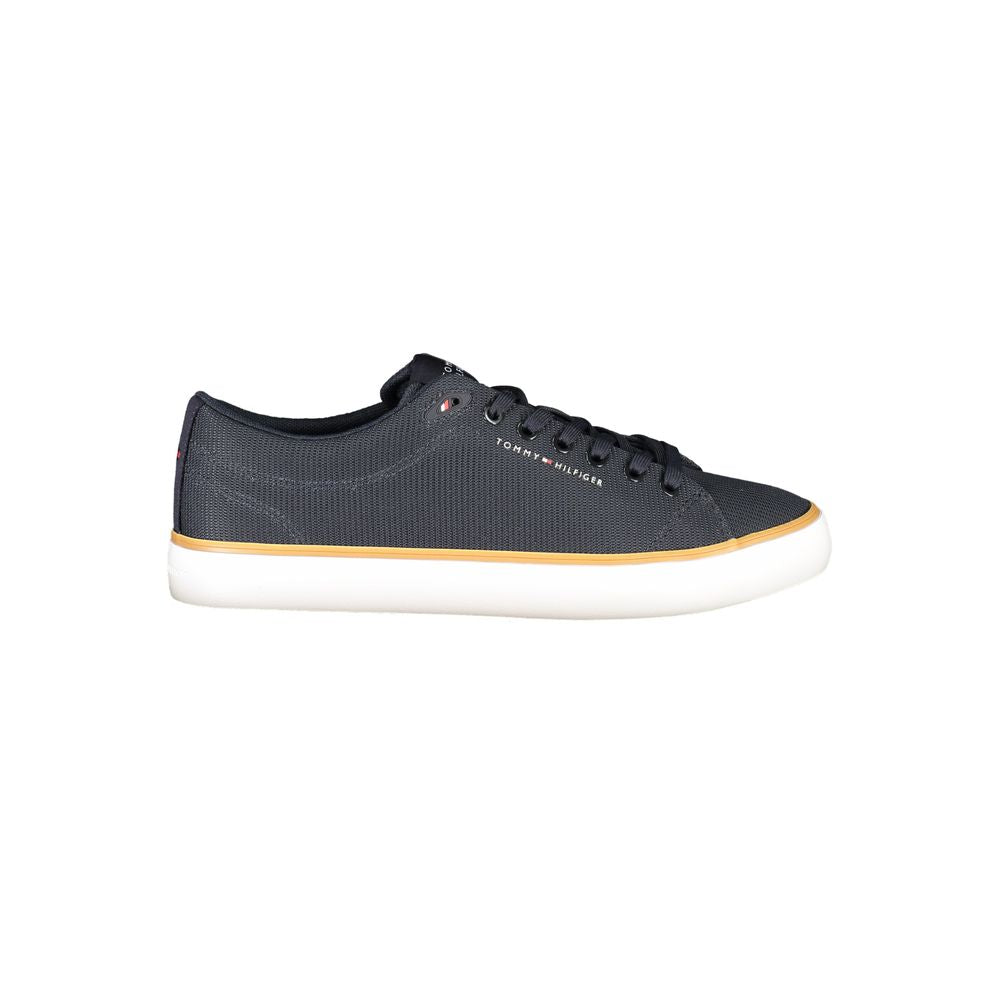Blue Polyester Men Sneaker Tommy Hilfiger