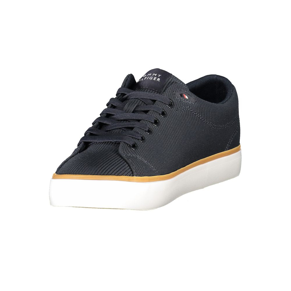 Blue Polyester Men Sneaker Tommy Hilfiger