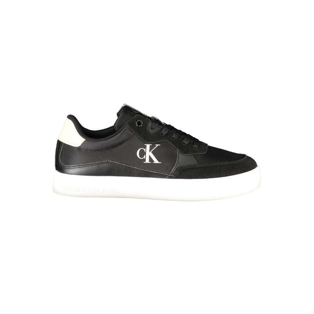 Black Leather Men Sneaker Calvin Klein