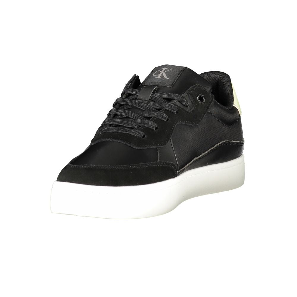 Black Leather Men Sneaker Calvin Klein