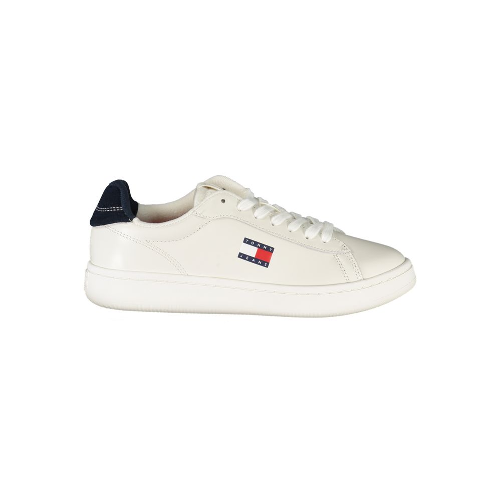 White Leather Women Sneaker Tommy Hilfiger