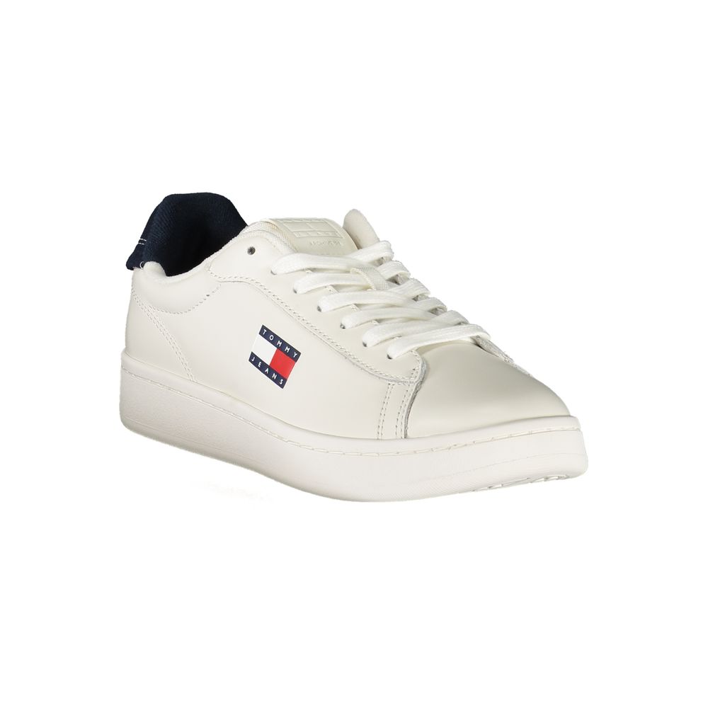 White Leather Women Sneaker Tommy Hilfiger
