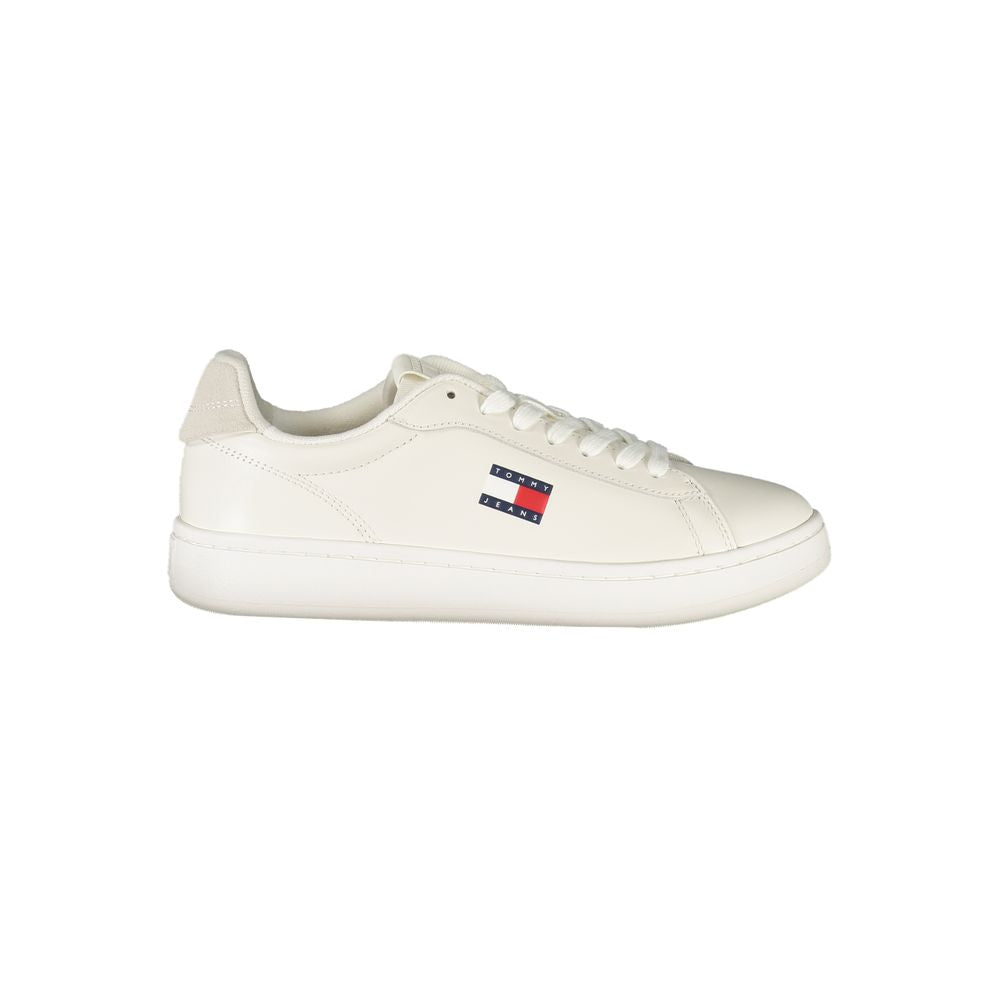 White Leather Women Sneaker Tommy Hilfiger