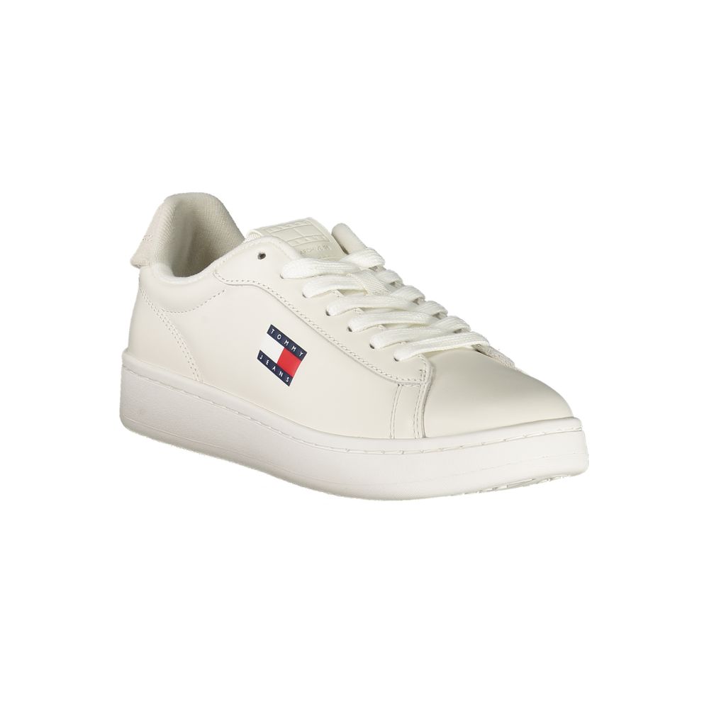 White Leather Women Sneaker Tommy Hilfiger