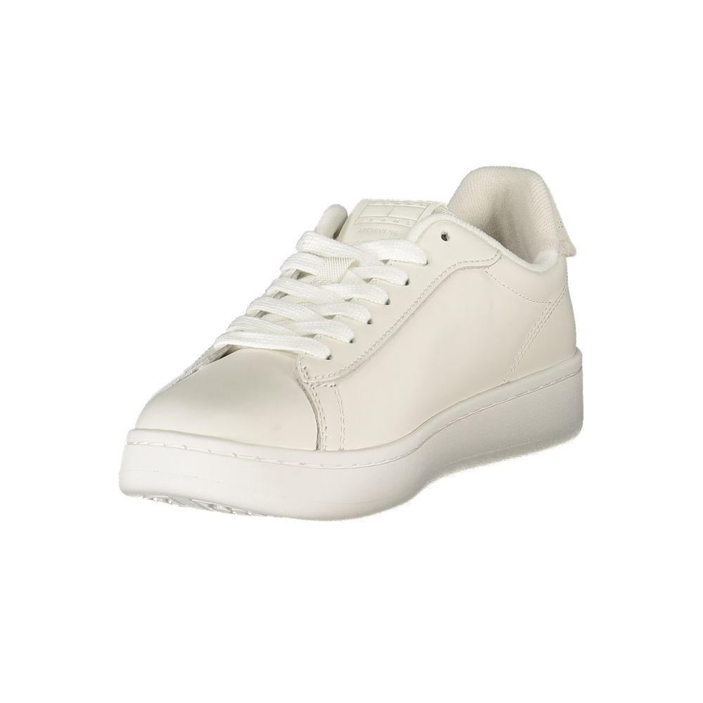 White Leather Women Sneaker Tommy Hilfiger