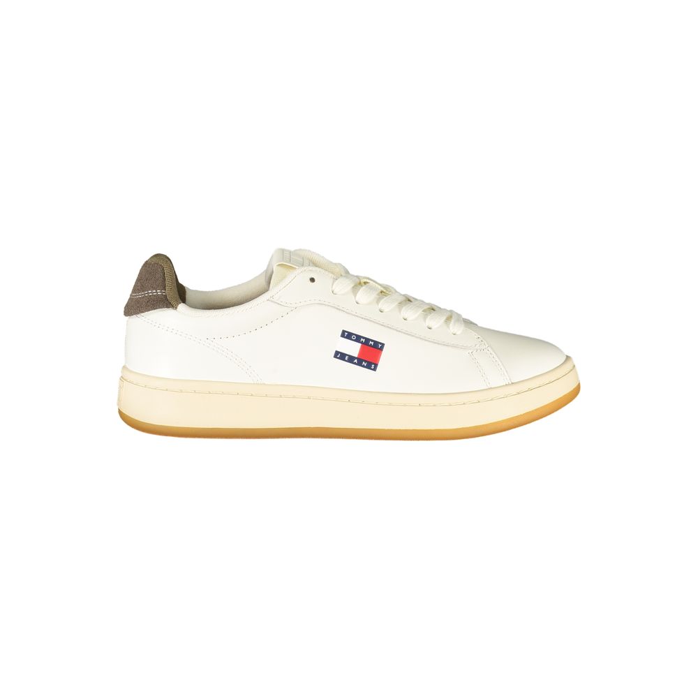 White Leather Women Sneaker Tommy Hilfiger