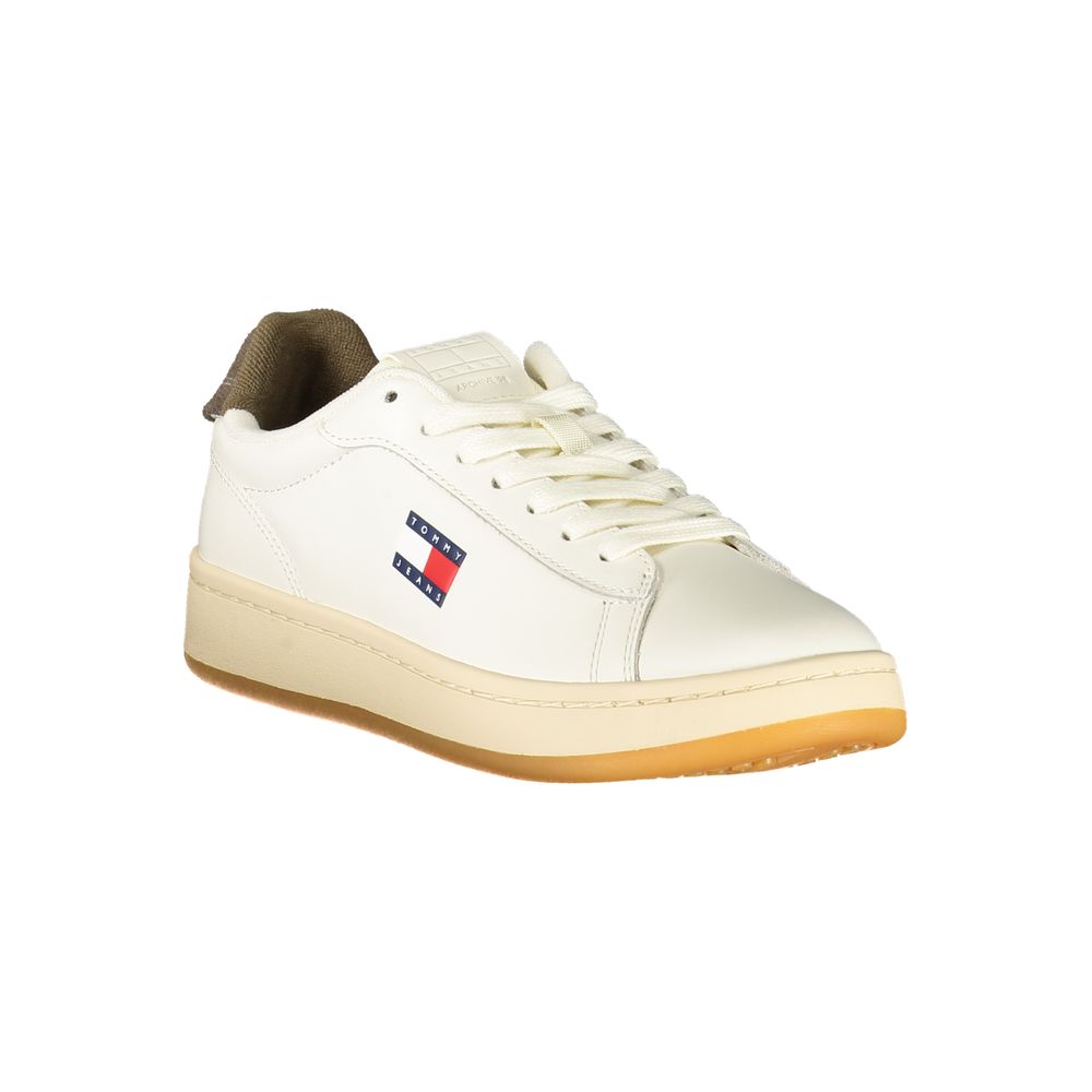 White Leather Women Sneaker Tommy Hilfiger