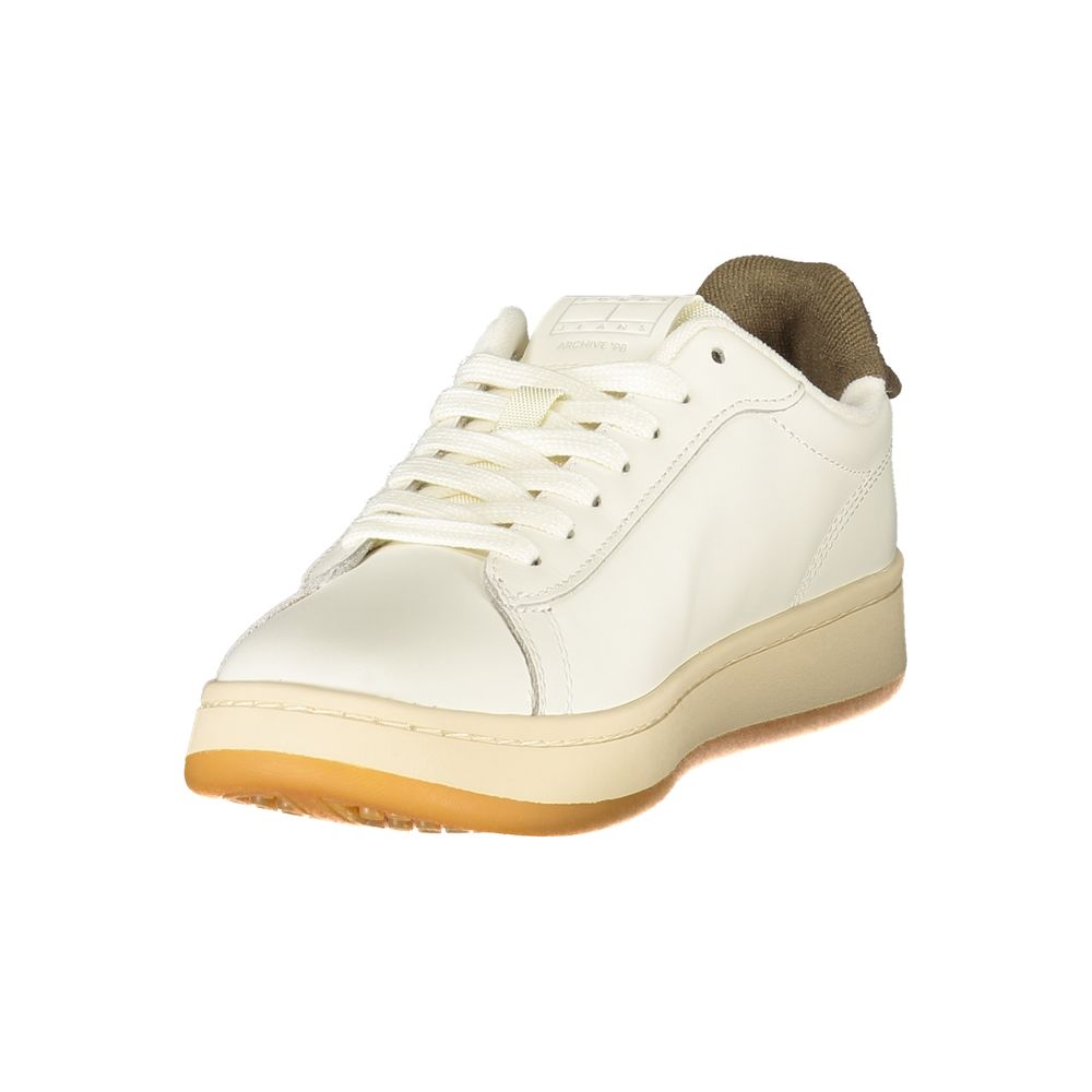 White Leather Women Sneaker Tommy Hilfiger