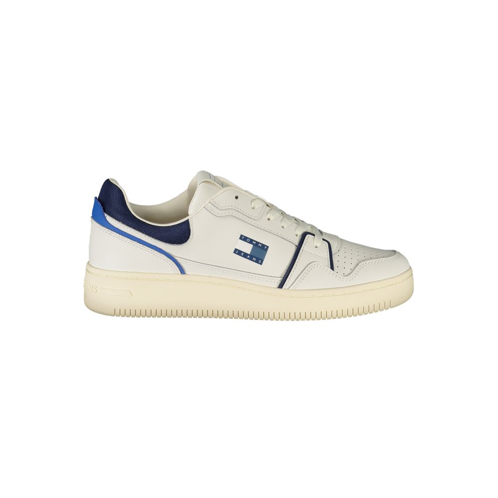 White Leather Men Sneaker Tommy Hilfiger