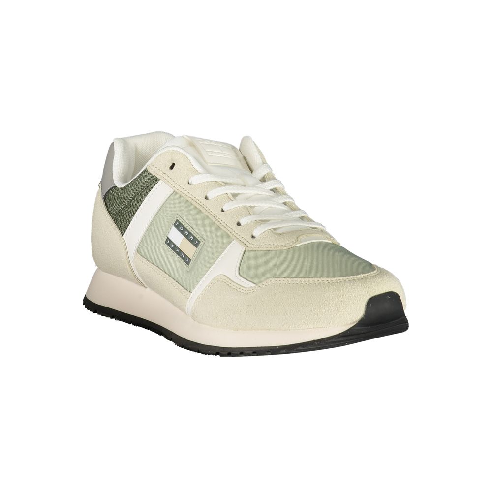 Green Polyester Men Sneaker Tommy Hilfiger
