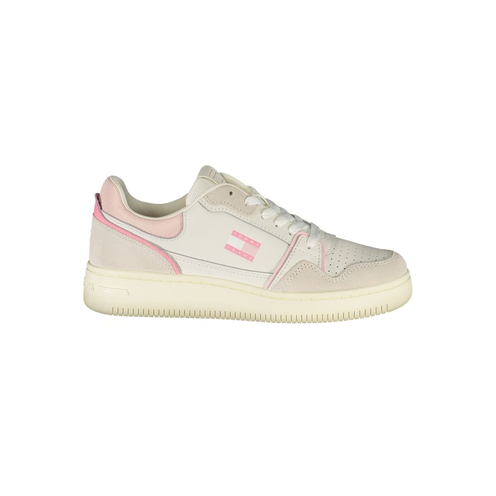 White Leather Women Sneaker Tommy Hilfiger