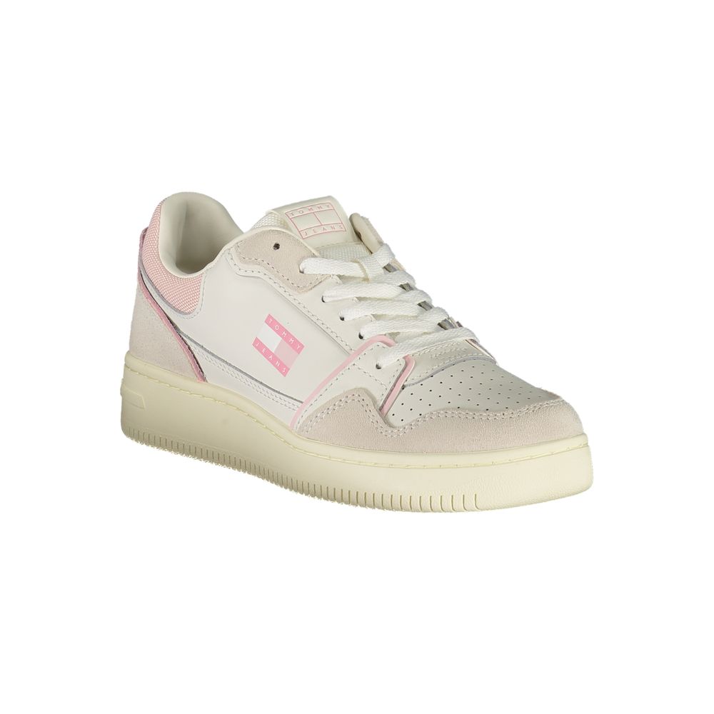 White Leather Women Sneaker Tommy Hilfiger