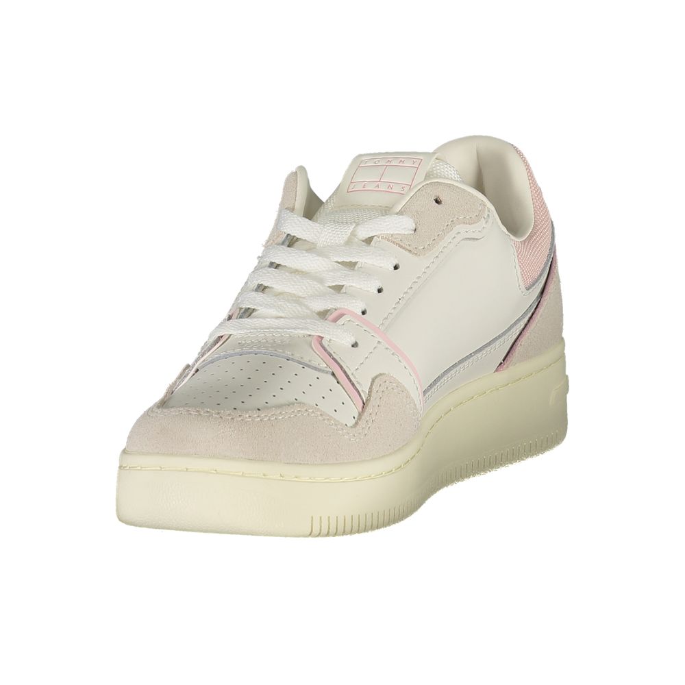 White Leather Women Sneaker Tommy Hilfiger
