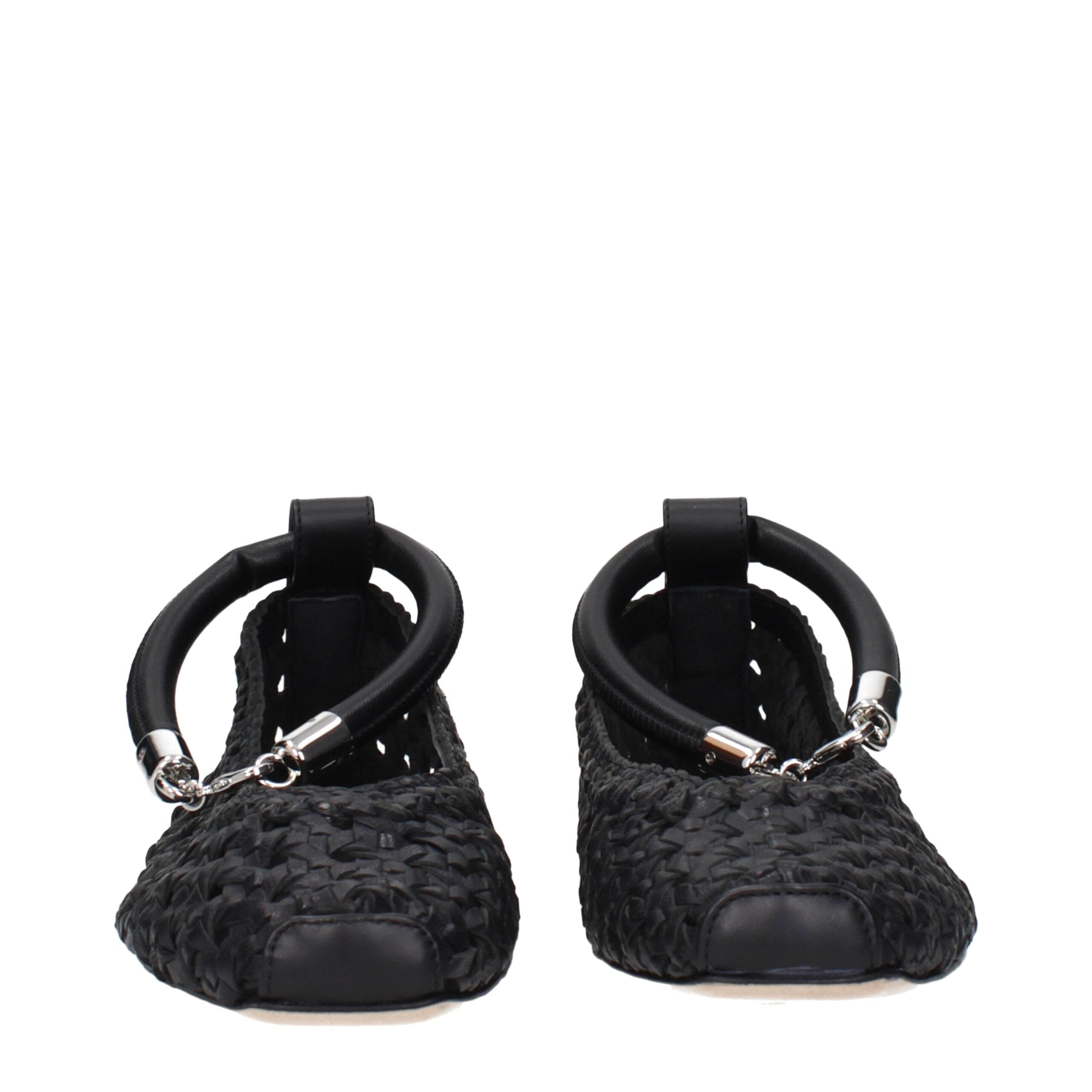 Black Leather Ballet Flats Max Mara