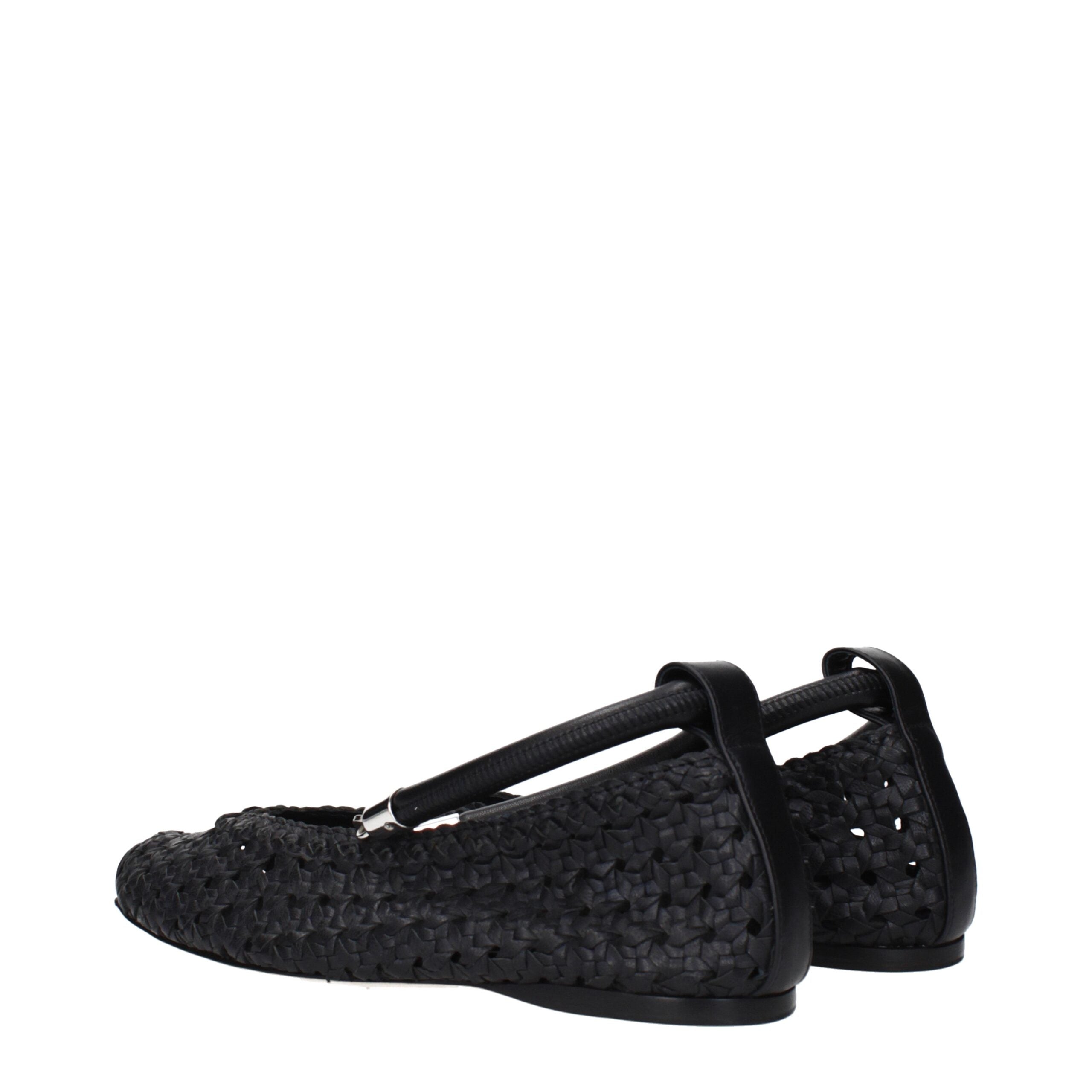 Black Leather Ballet Flats Max Mara