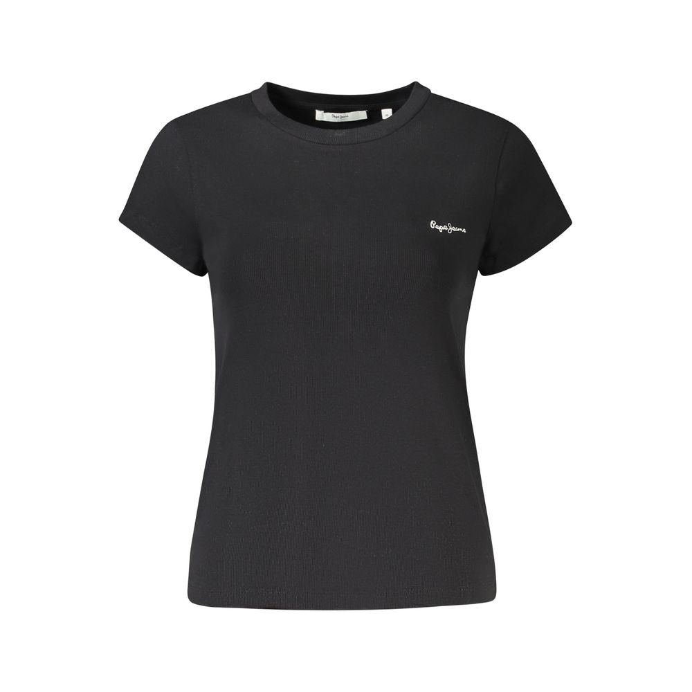 Black Cotton Women T-Shirt Pepe Jeans