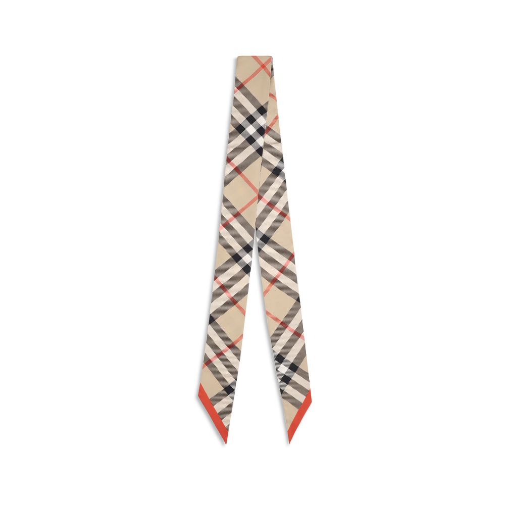 Silk Check Scarf Burberry