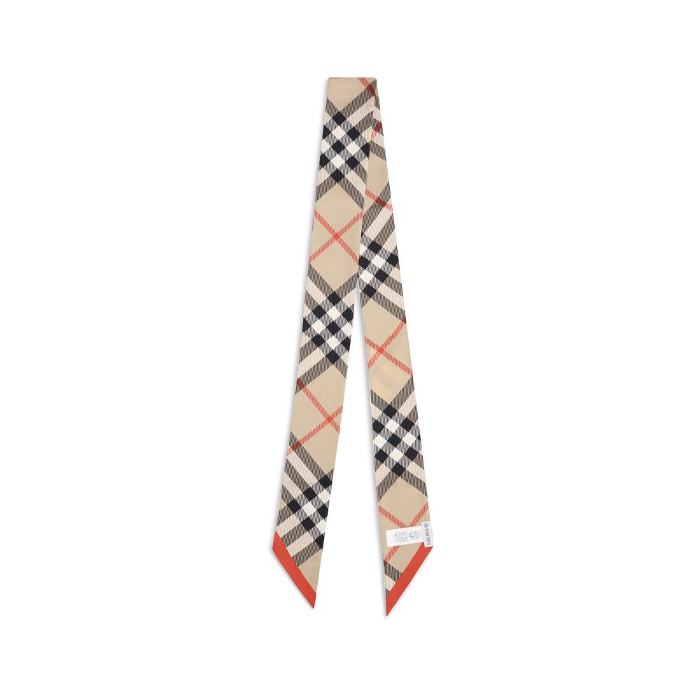 Silk Check Scarf Burberry