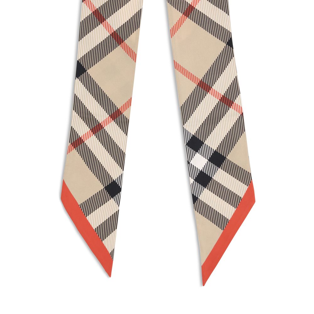 Silk Check Scarf Burberry
