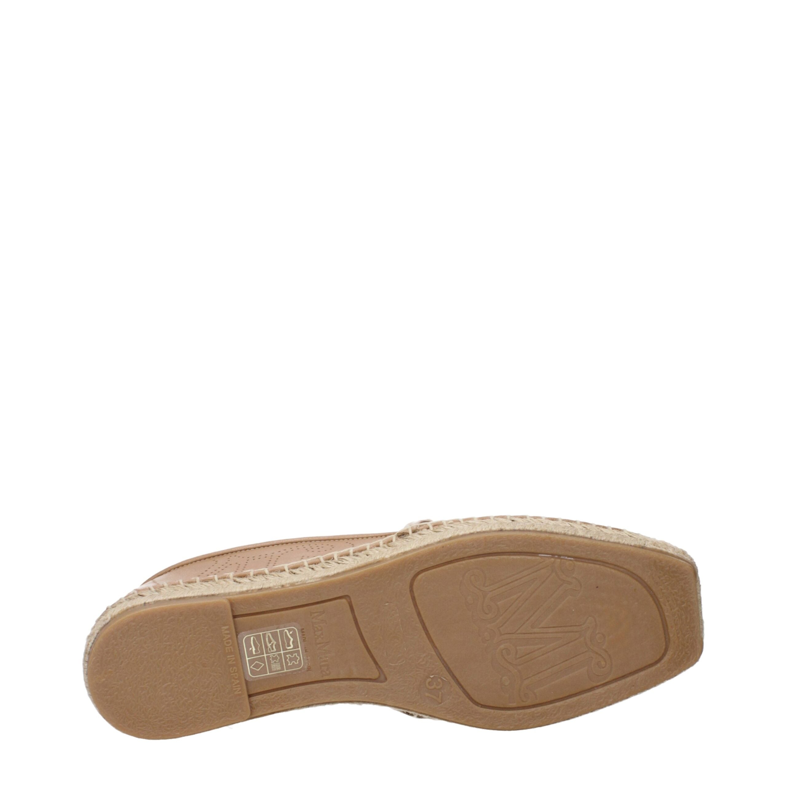 Brown Leather Espadrilles Max Mara