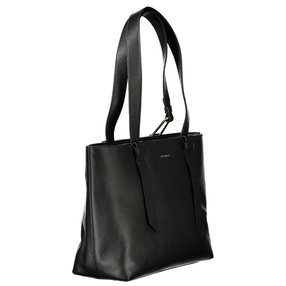 Black Leather Handbag Coccinelle