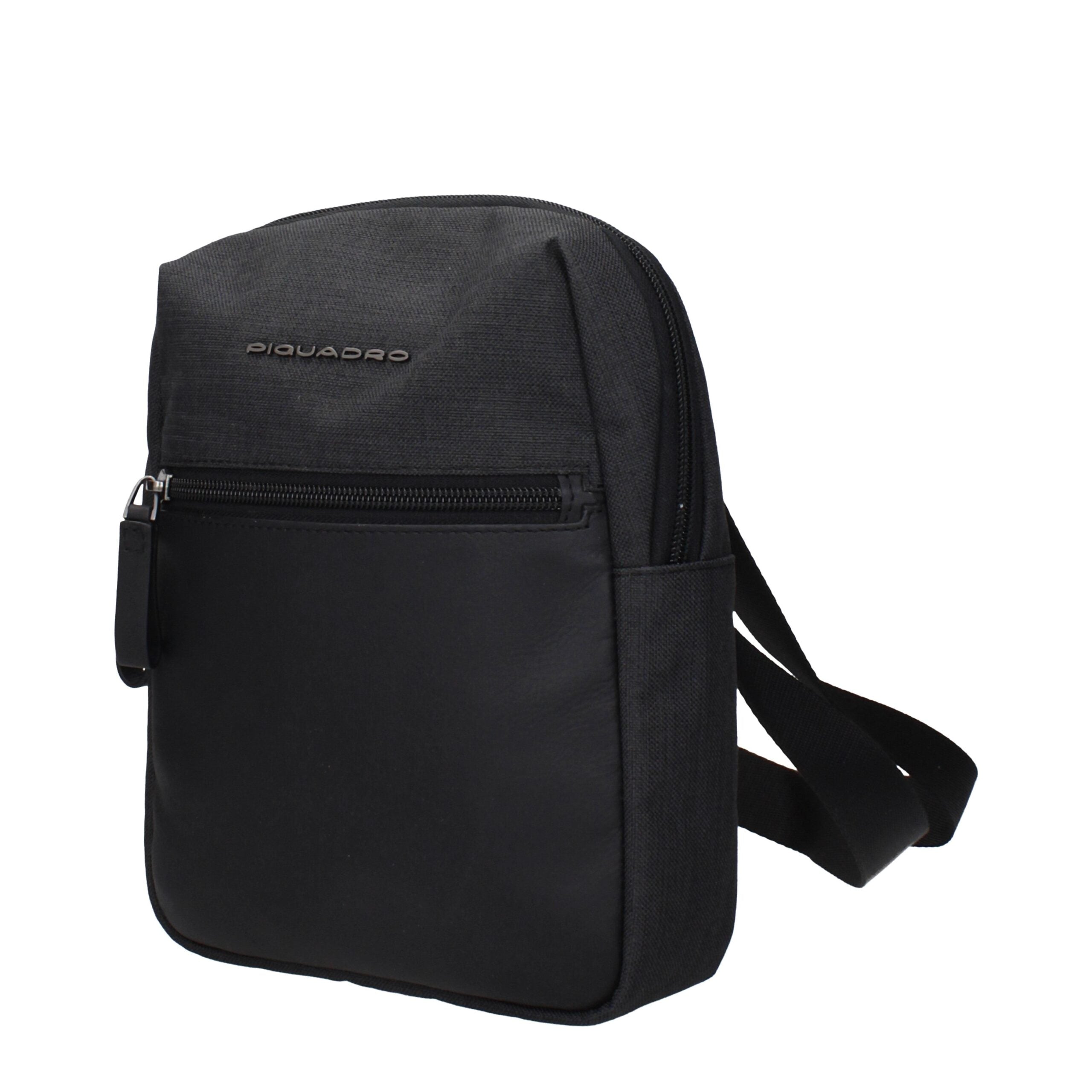 Black Fabric Crossbody Bags Piquadro