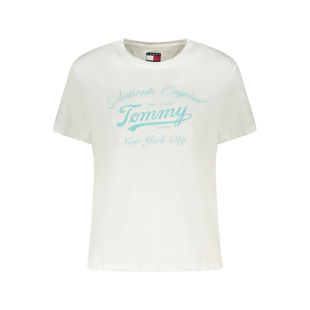 White Cotton Women T-Shirt Tommy Hilfiger