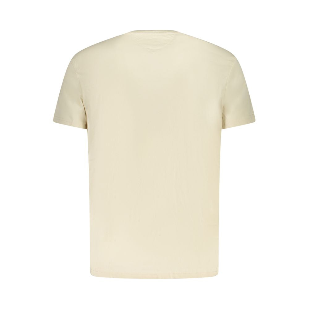 Beige Cotton Men T-Shirt Tommy Hilfiger