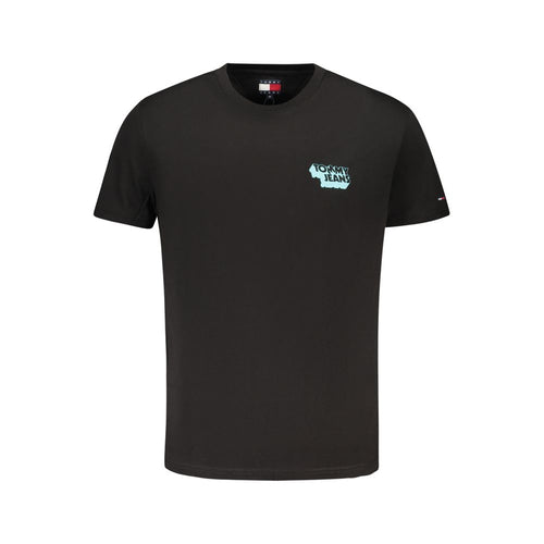 Black Cotton Men T-Shirt Tommy Hilfiger