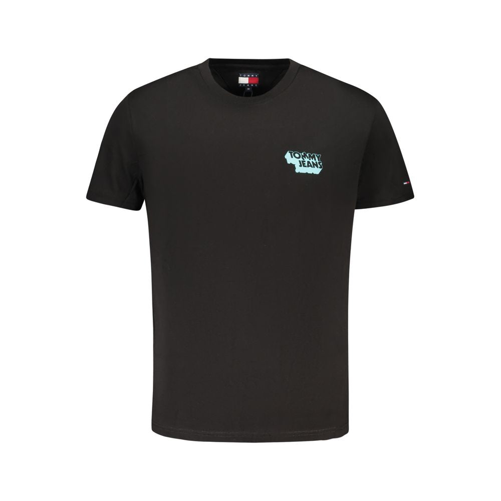 Black Cotton Men T-Shirt Tommy Hilfiger