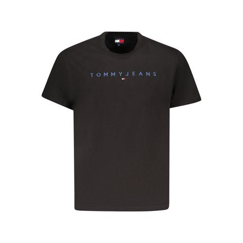 Black Cotton Men T-Shirt Tommy Hilfiger