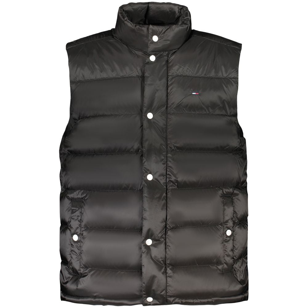 Black Nylon Men Jacket Tommy Hilfiger