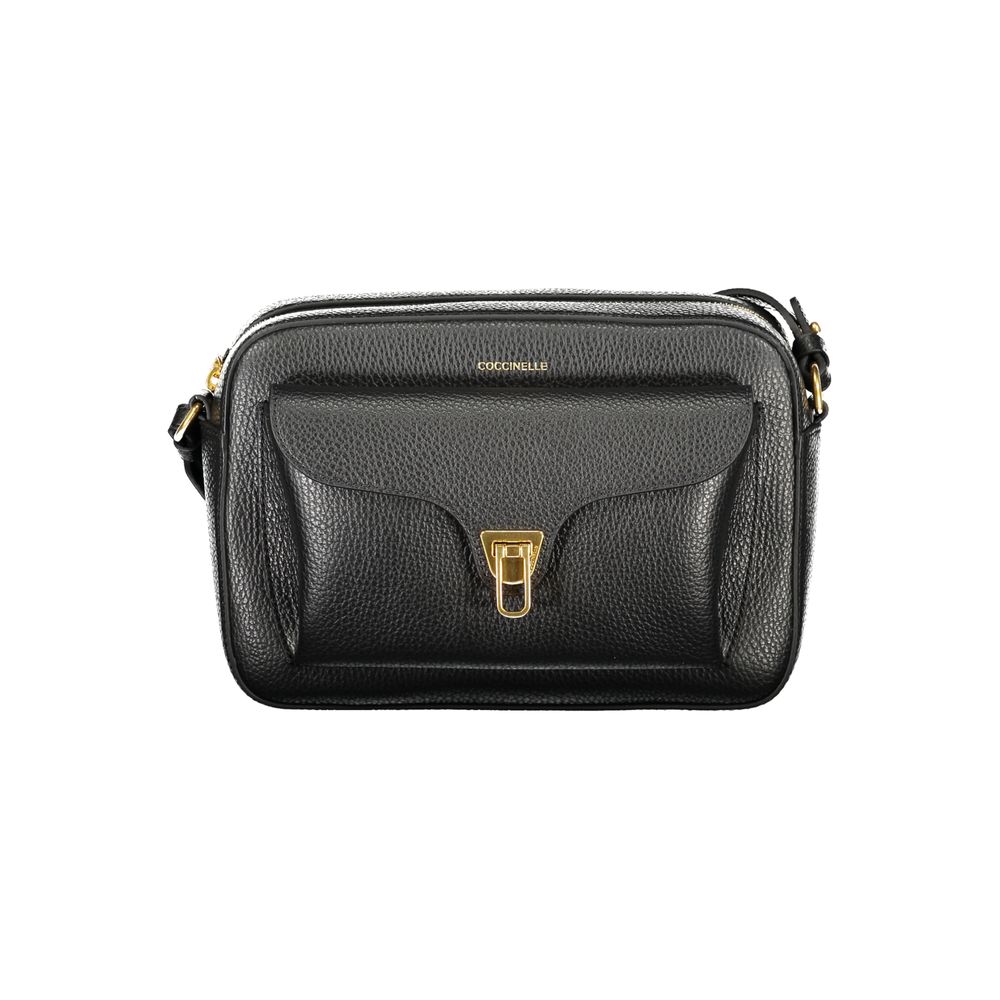 Black Leather Women Handbag Coccinelle