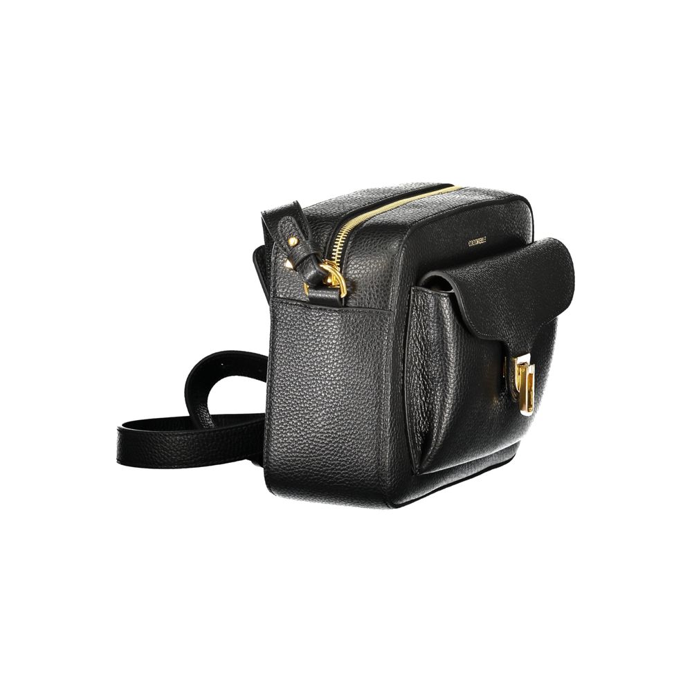 Black Leather Women Handbag Coccinelle