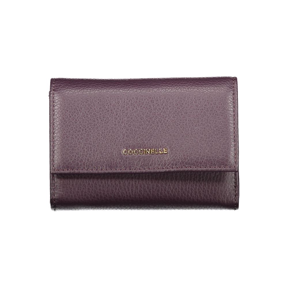 Purple Leather Women Wallet Coccinelle