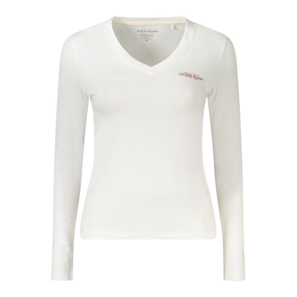 White Cotton Women T-Shirt Guess Jeans