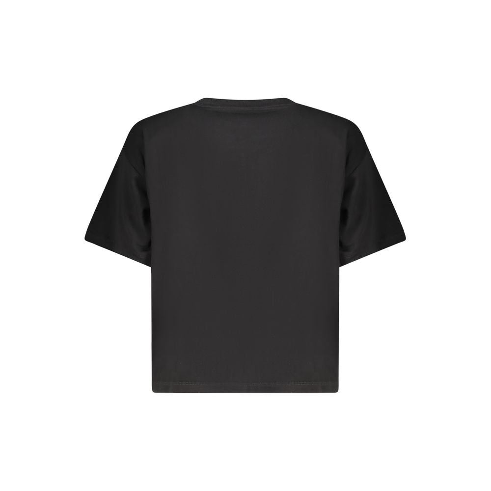 Black Cotton Women T-Shirt Guess Jeans