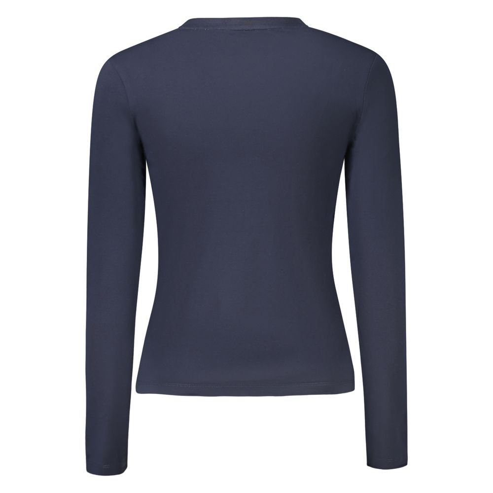 Blue Cotton Women T-Shirt Guess Jeans