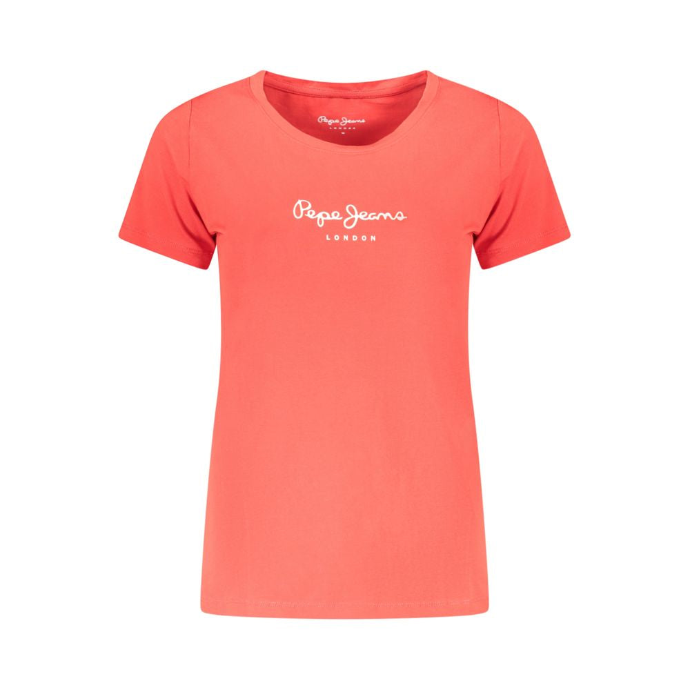 Red Cotton Women T-Shirt Pepe Jeans
